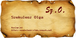 Szekulesz Olga névjegykártya